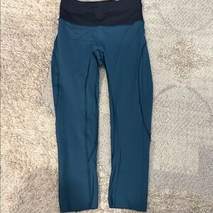 lululemon athletica Teal and Black Leggings